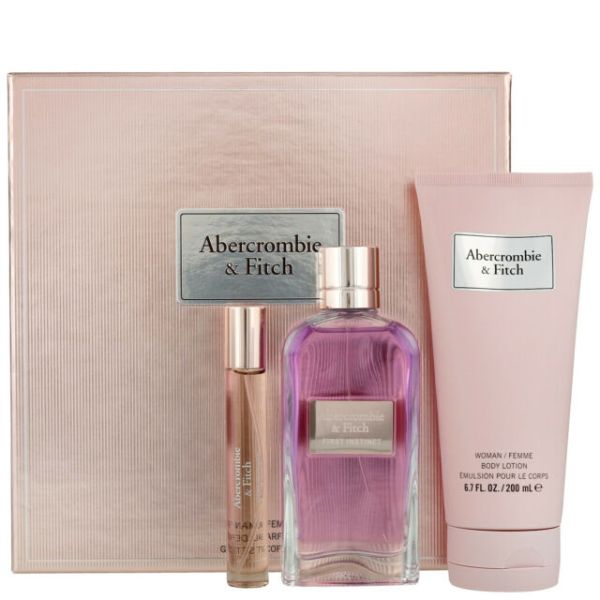 Abercrombie & Fitch First Instinct W Set - EDP 100 ml + mini EDP 15 ml + body lotion 200 ml