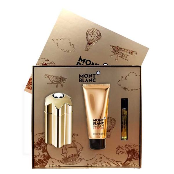 Mont Blanc Emblem Absolu M Set - EDT 100 ml + EDT 7.5 ml + shower gel 100 ml