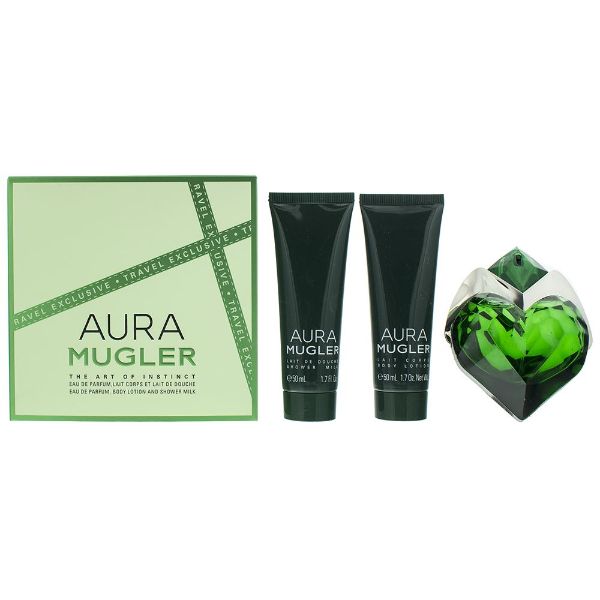 Thierry Mugler Aura W Set - EDP 50 ml + body lotion 50 ml + shower gel 50 ml /2017
