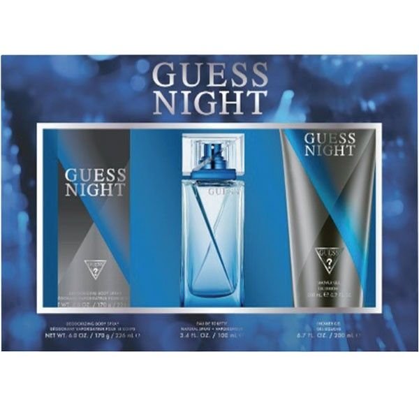 Guess Night M Set - EDT 100 ml + deo spray 226 ml + shower gel 200 ml