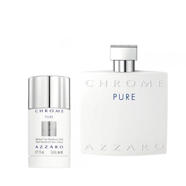 Azzaro Chrome Pure M Set - EDT 50 ml + deo stick alc.free 75 ml /2017