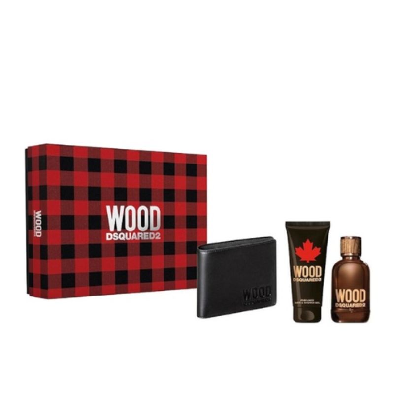 DsQuared2 Wood M Set - EDT 100 ml + sh/gel 100 ml + wallet /2018