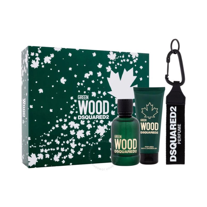 DsQuared2 Green Wood M Set - EDT 100 ml + sh/gel 100 ml + card holder /2019