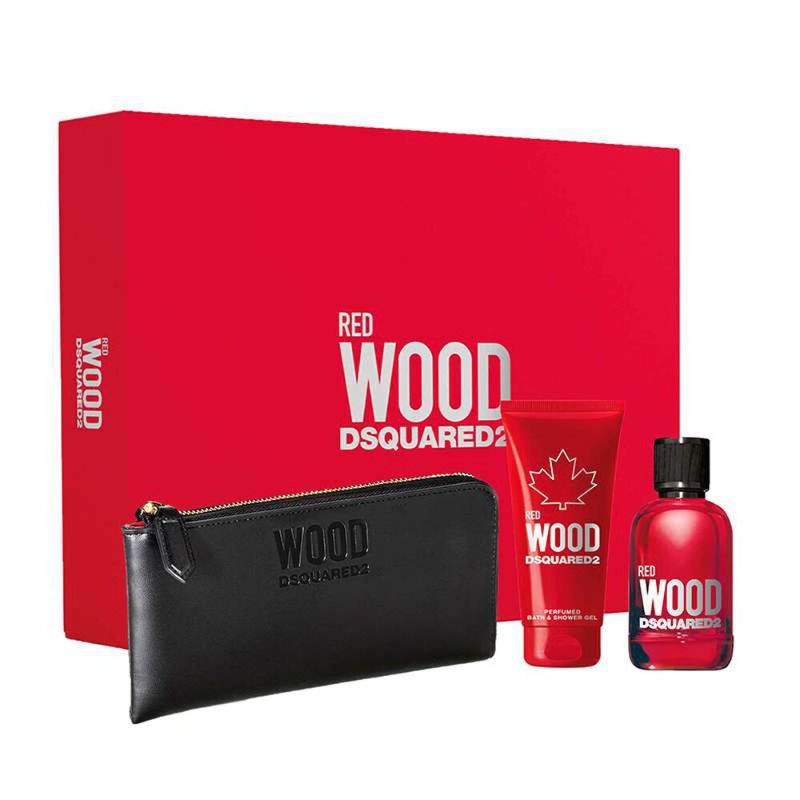 DsQuared2 Red Wood W Set - EDT 100 ml + sh/gel 100 ml + purse /2019