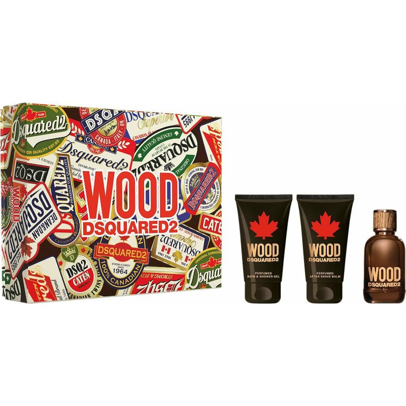 DsQuared2 Wood M Set - EDT 50 ml + a/sh balm 50 ml + sh/gel 50 ml /2018