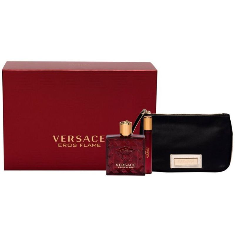 Versace Eros Flame M Set - EDP 100 ml + EDP 10 ml + pouch /2018