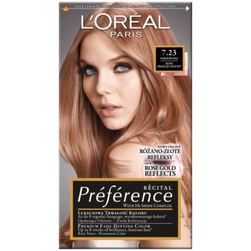 L`Oreal Preference 7.23 Dark Rose Gold
