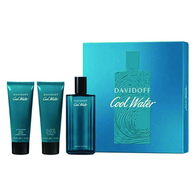 Davidoff Cool Water M Set - edt 125 ml + a/s balm 75 ml + sh/gel 75 ml