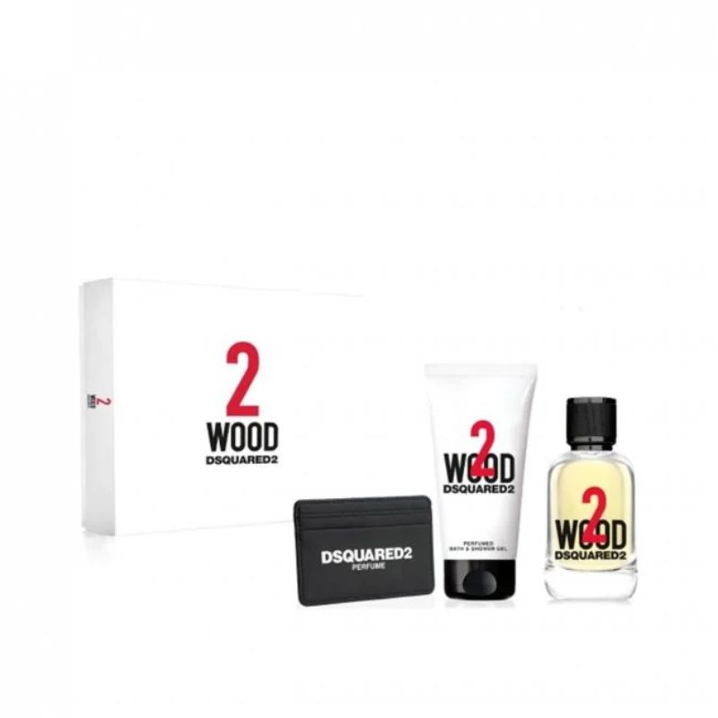 DsQuared2 2 Wood U Set - EDT 50 ml + sh/gel 50 ml + card holder /2021