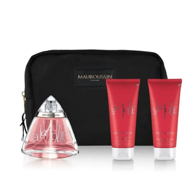 Mauboussin A La Folie W Set - EDP 100 ml+ b/lot 100 ml + sh/gel 100 ml + pouch