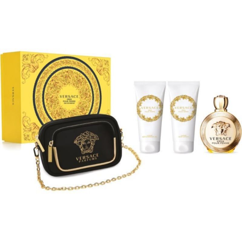 Versace Eros W Set - EDP 100 ml + b/lot 100 ml + sh/gel 100 ml + clutch 