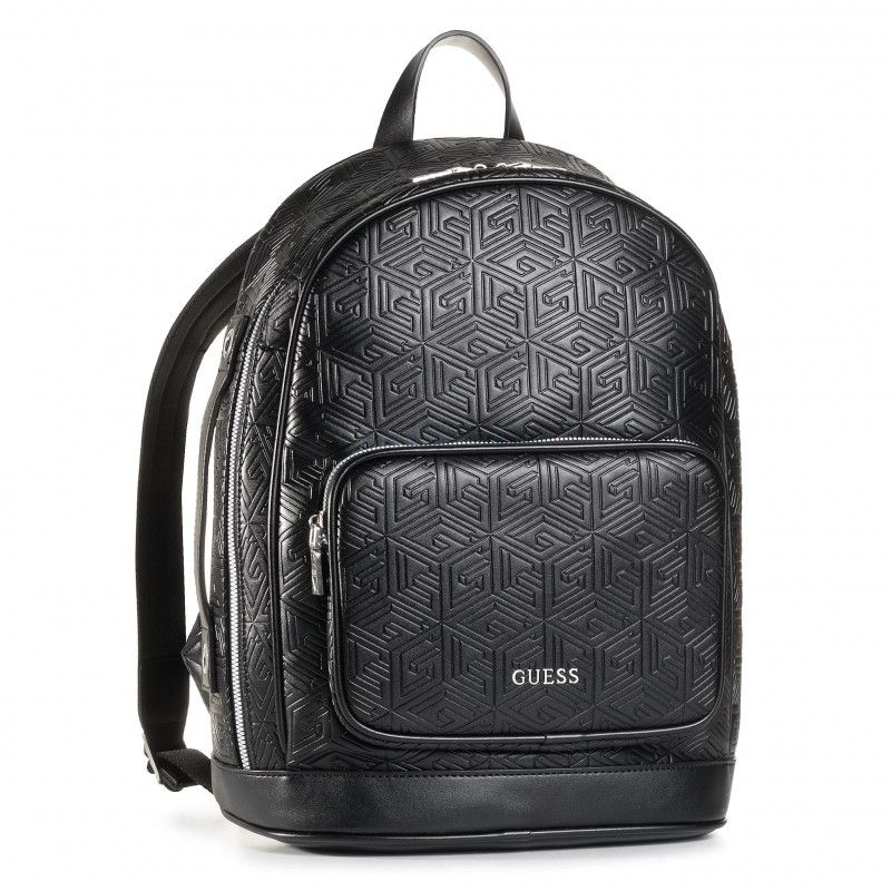 Guess Baldo Polyurethane Backpack Black 4G Logo For Men 28 x 5 x 40 cm