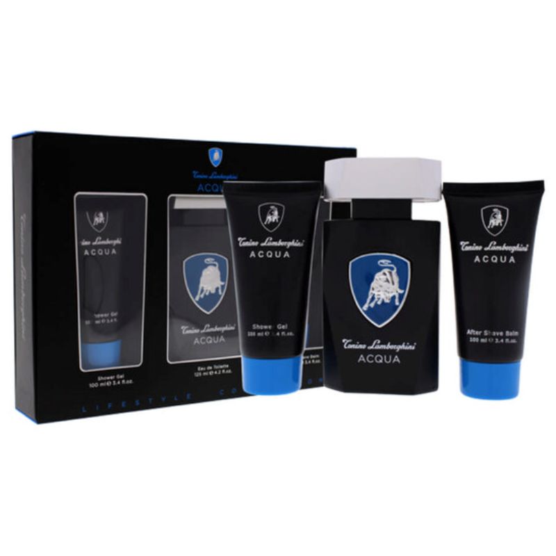 Lamborghini Acqua M Set - EDT 125 ml + a/s balm 100 ml + sh/gel 100 ml