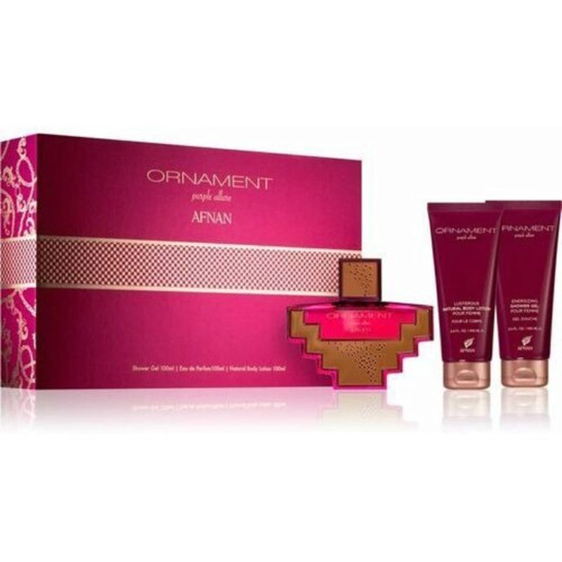 Afnan Ornament Purple Allure W Set - EDP 100 ml + b/lot 100 ml + sh/gel 100 ml /2021