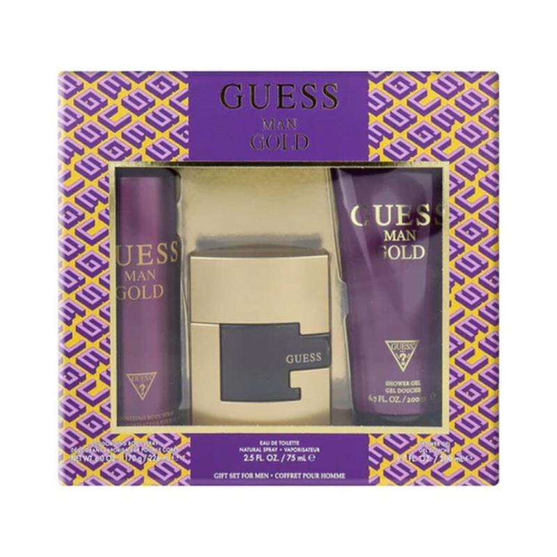 Guess Man Gold M Set - EDT 75 ml + deo spray 226 ml + sh/gel 200 ml