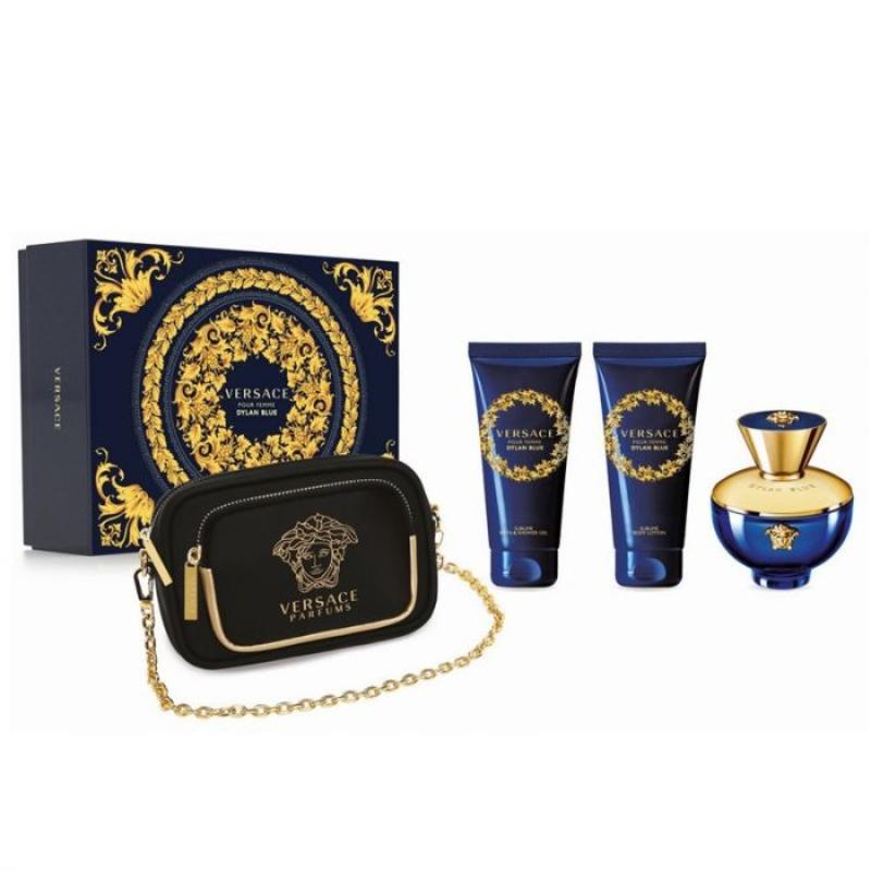Versace Dylan Blue W Set - EDP 100 ml + b/lot 100 ml + sh/gel 100 ml +EDP 5 ml