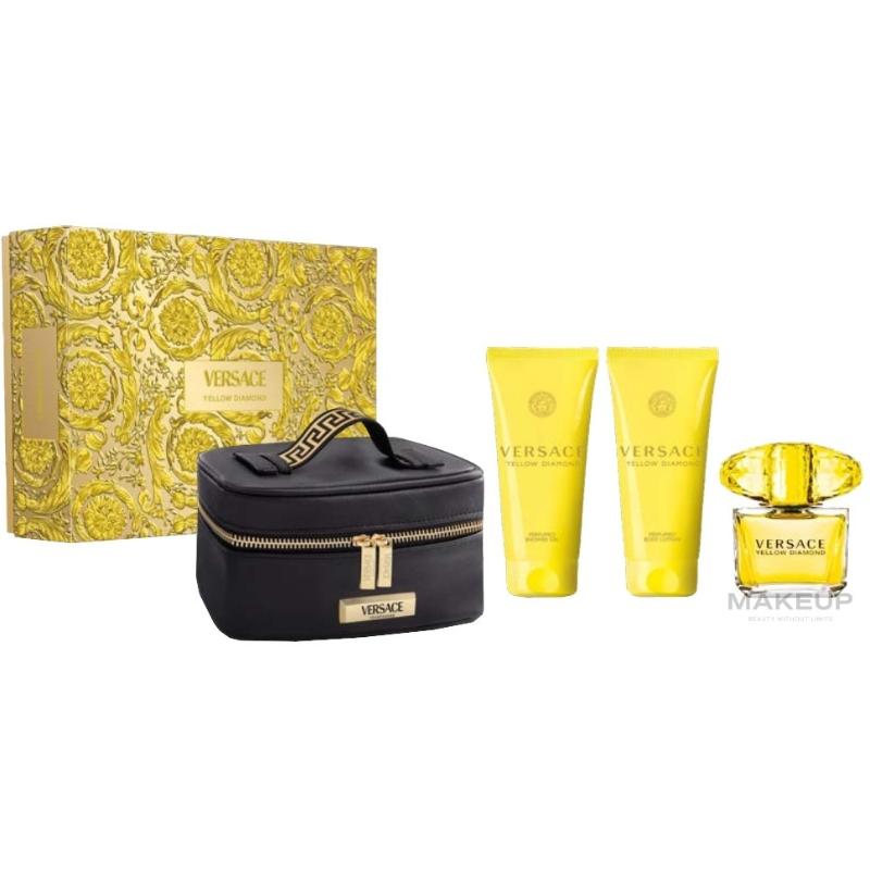 Versace Yellow Diamond W Set - EDT 90 ml + b/lot 100 + sh/gel 100 + beauty case