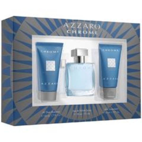 Azzaro Chrome M Set / EDT 50ml / after shave balm 50ml / shower gel 50ml / mini EDT 7 ml