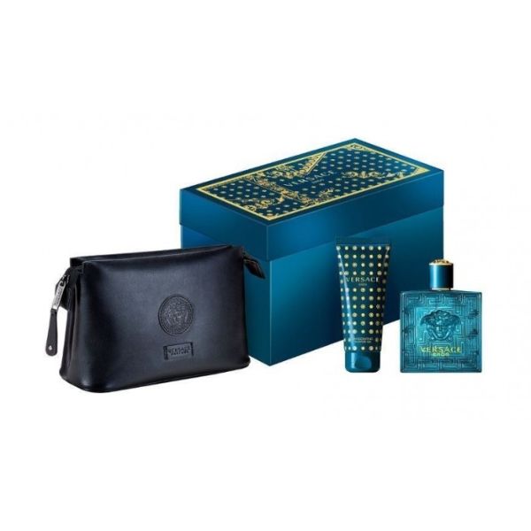 Versace Eros M Set / EDT 100ml / shower gel 100ml / pouch