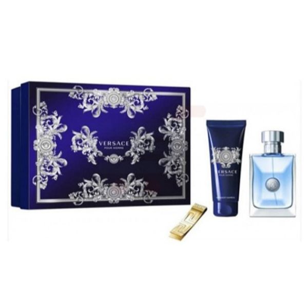 Versace Pour Homme M Set / EDT 100ml / shower gel 100ml / money clips